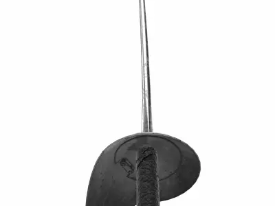 fencing sword 01  3D model