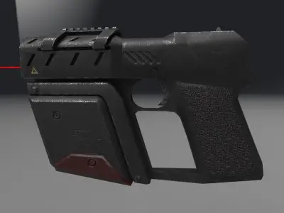 Sci fi pistol Free low-poly 3D model