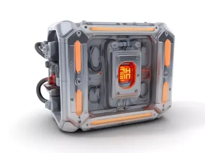 Futuristic Energy Generator Model Pack Low-poly 3D model