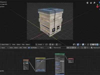 BEES BOX Low-poly 3D model