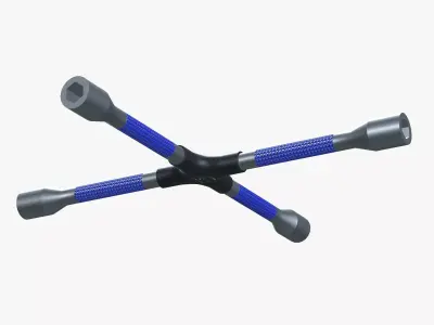 Cross Plug Wrench 3D model