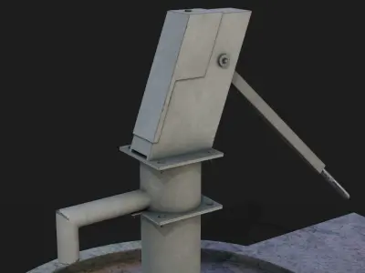 Water stream pump Low-poly 3D model - GameReady Low-poly 3D model