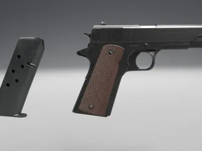 handgun h1911 Low-poly 3D model