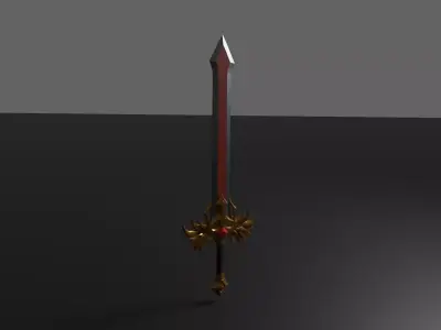 Sword low-poly game ready Low-poly 3D model