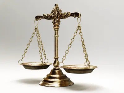 Ornate Justice Scale 3D model