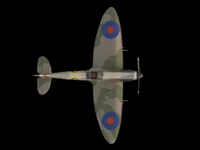 Spitfire Low-poly 3D model