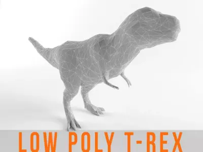 Low Poly T Rex Tyrannosaurus Prehistoric Dinosaur Low-poly 3D model