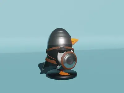 Warrior penguin for 3D printing 3D print model 3D model