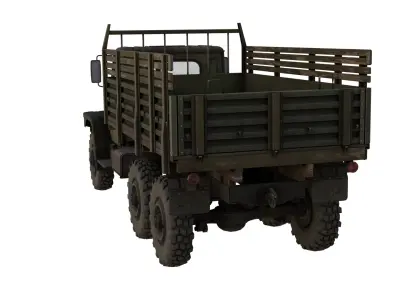 Battle Military Truck 3D Model Low-poly 3D model