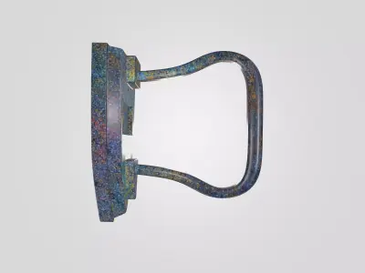 Old Metal Pressing Iron Prop 3D Model Free low-poly 3D model