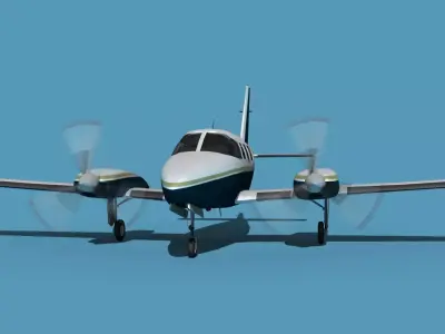Piper PA-31-350 Navajo Chieftain V10 3D model