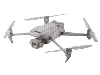 Quadcopter  DJI Mavic 3 Classic RC Low-poly 3D model