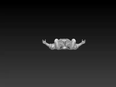 Hunian warrior Low-poly 3D model