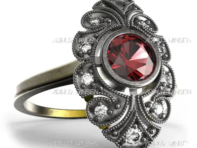 Antique Ring 3D print model