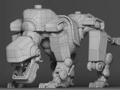 Military Robot Dog Low-poly 3D model purchase