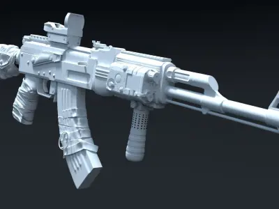AK 47 Full Customized 3D model