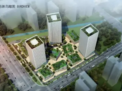 SU model of high-tech zone office building 3D model