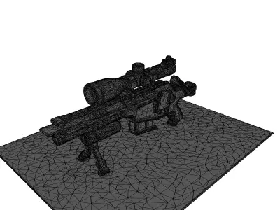 SciFi Sniper Rifle 3D Model 3D model