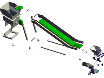 Chip conveyor 3D model