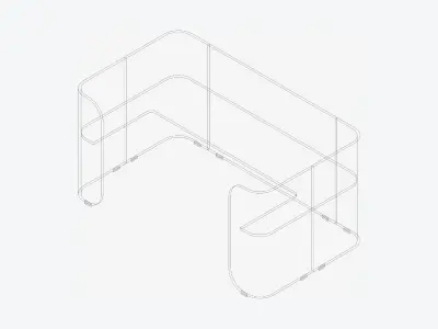 Booth - Simplicity - Type 4 Low-poly 3D model