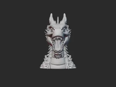 a dragon head 3D print model