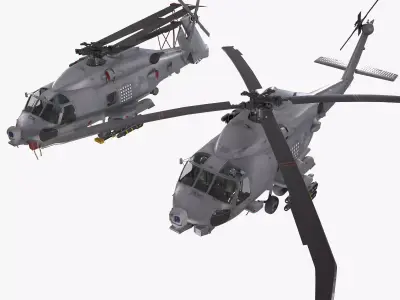 Sikorsky MH-60R Sea Hawk Complex Animation Low-poly 3D model