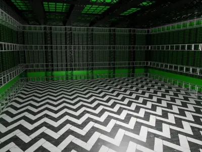 Hangar Interior Low-poly 3D model get