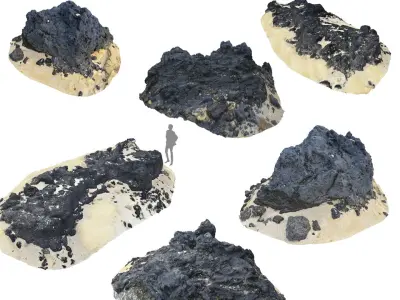 Lava Rocky Beach Pack 3 3D model