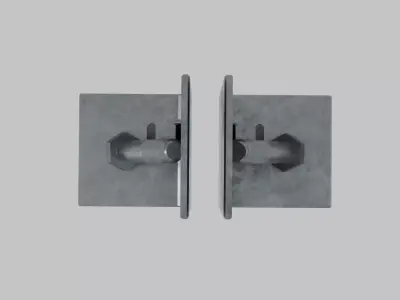 Industrial Nut And Bolt Iron Book Ends Low-poly 3D model