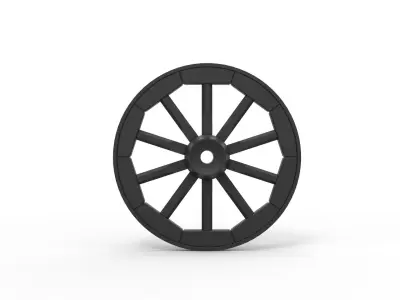  Wagon wheel 3D print model