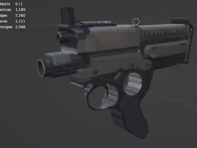 Sci fi guns Free low-poly 3D model