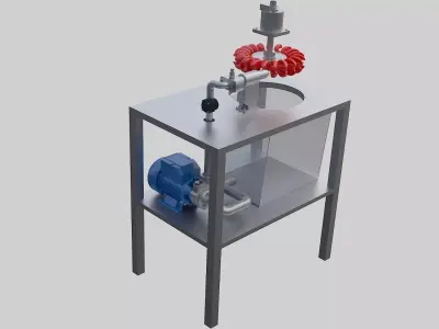 Hydraulic impulse turbine 3D model