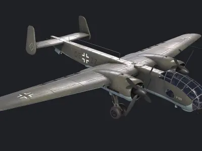 Ju-288 V103 Low-poly 3D model