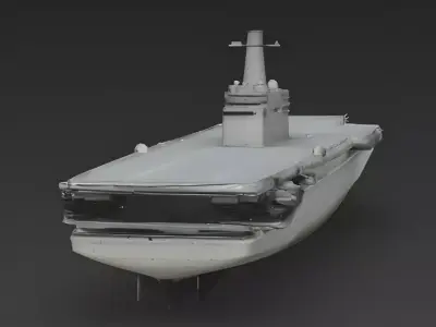 Modern Nuclear Aircraft Carrier 3D Model 3D Model Low-poly 3D model
