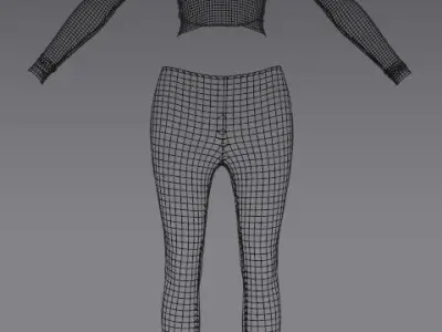 Woman Clothing 395 Low-poly 3D model