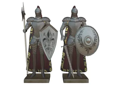 Statue of knight 3D model