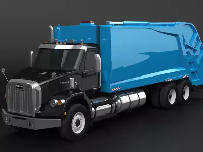 Autocar DC-64 Garbage Truck 3D model