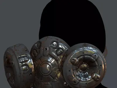 Gas mask helmet 3d model scifi Low-poly 3D model Low-poly  Low-poly 3D model 2