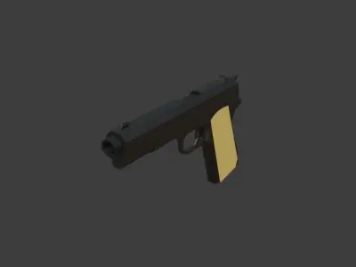 Low Poly Colt-m1911 pistol Low-poly 3D model