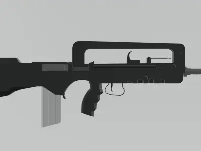 FAMAS low poly stylised Low-poly 3D model