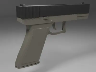 glock 17 pistol Low-poly 3D model order