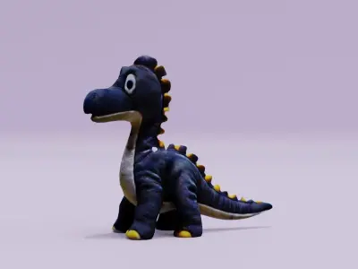 Dinosaur Plush Toy Free low-poly 3D model