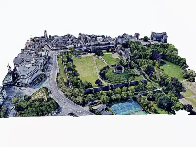 Cardiff Castle Low-poly 3D model