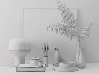 Decorative set 01 3D model