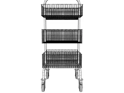 Shopping cart trolley 3d model 3D model
