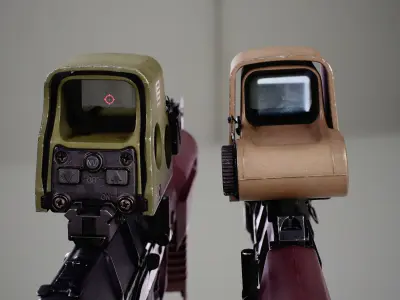 EOTECH XPS3 Holographic Weapon Sight Low-poly 3D model