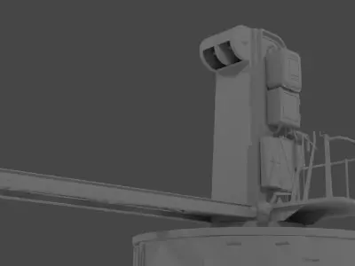 RMS Titanic  Well Deck Cargo Crane free blend download Free 3D model