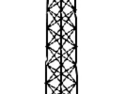 TORRE TRIANGULAR DE TELECOMUNICACIONES 3D model
