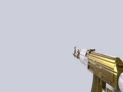 Royal Gold Ak47 Low-poly 3D model