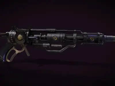Pistol VerG Low-poly 3D model